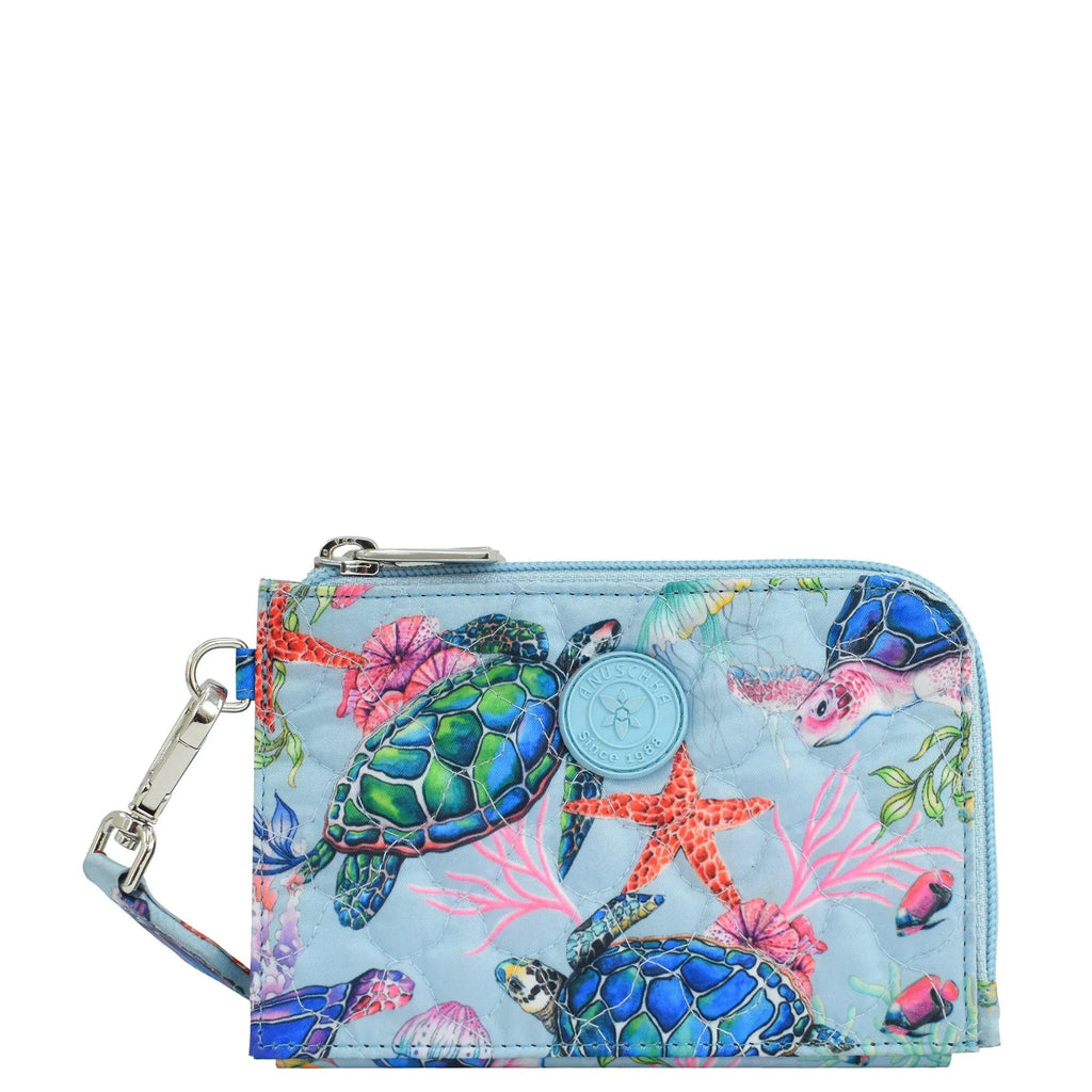 Wanderlust Quilted Fabric Double Zip Wristlet - 18003 - Che Cose Belle