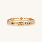 Warden of Peace Gold Evil Eye & Hamsa Tennis Bracelet - Che Cose Belle