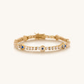 Warden of Peace Gold Evil Eye & Hamsa Tennis Bracelet - Che Cose Belle