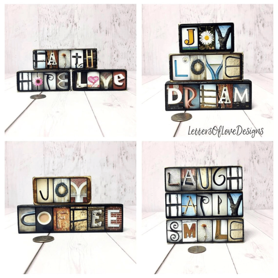 Warrior Word Block | Multiple Sizes | Letters of Love Designs - Che Cose Belle