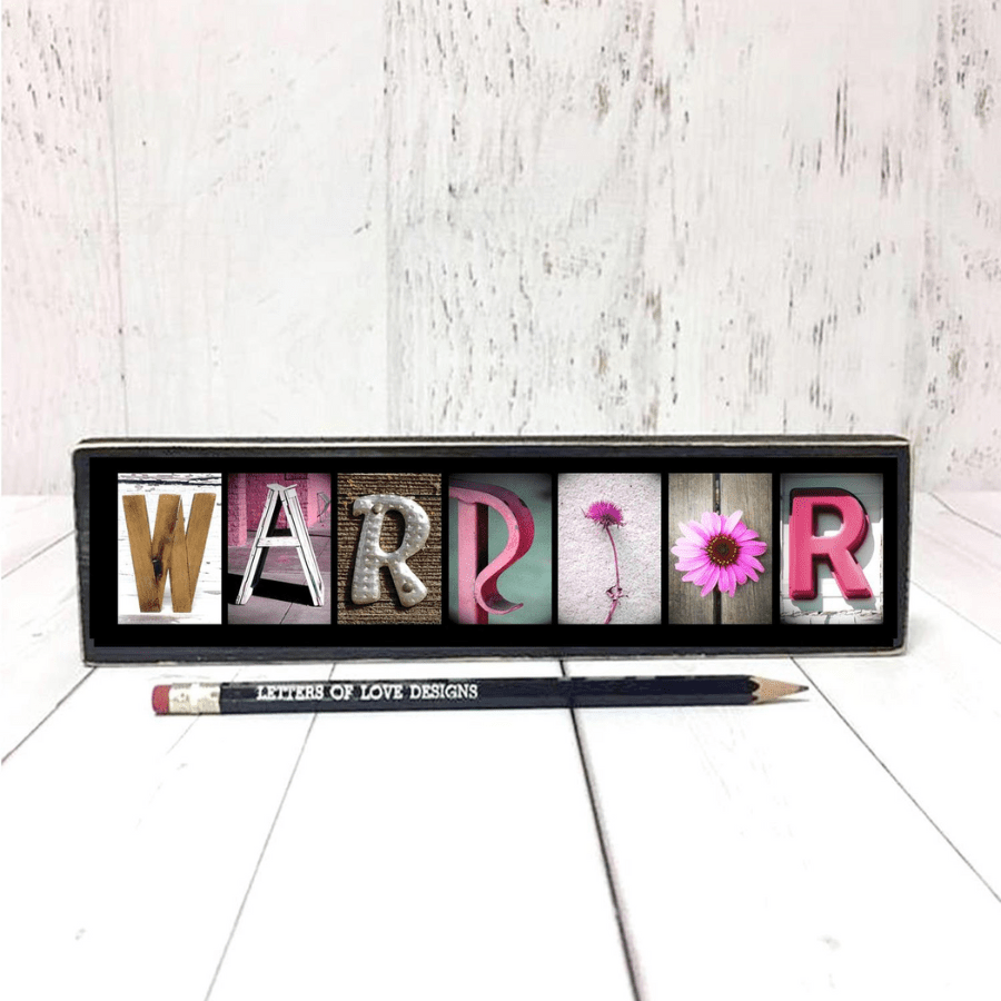 Warrior Word Block | Multiple Sizes | Letters of Love Designs - Che Cose Belle