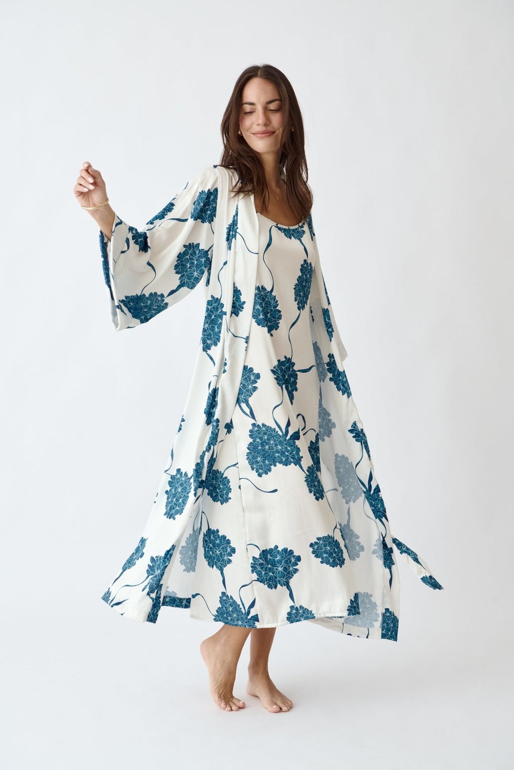 Washable Silk Kimono & Dress Set - Blossom - Che Cose Belle