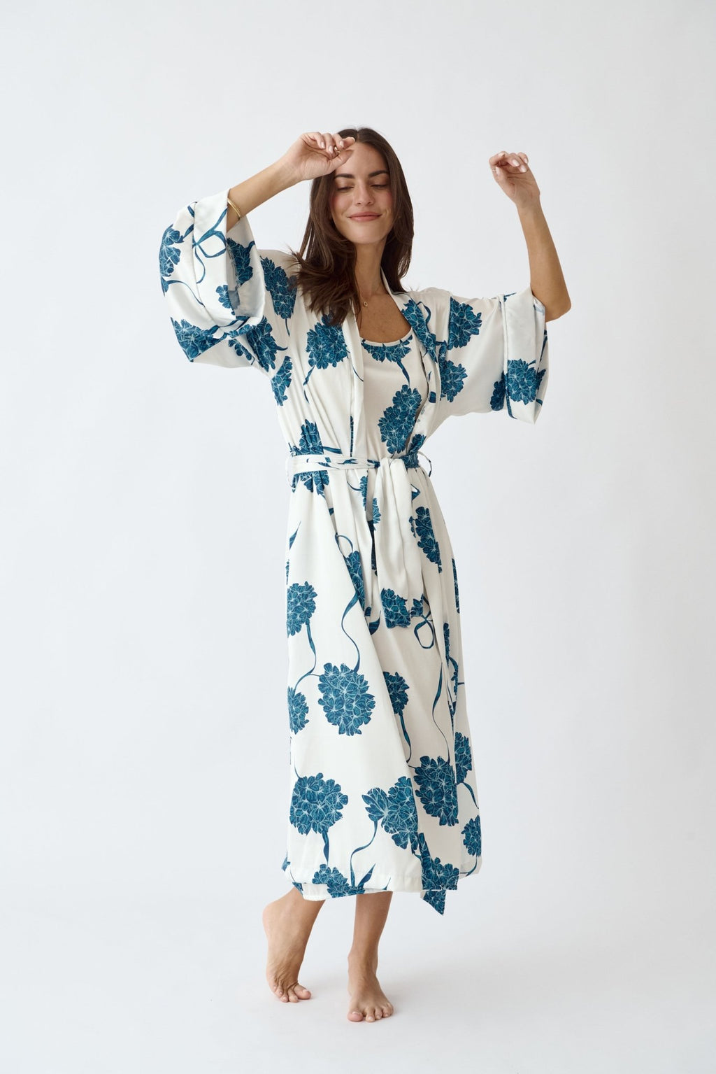 Washable Silk Kimono & Dress Set - Blossom - Che Cose Belle