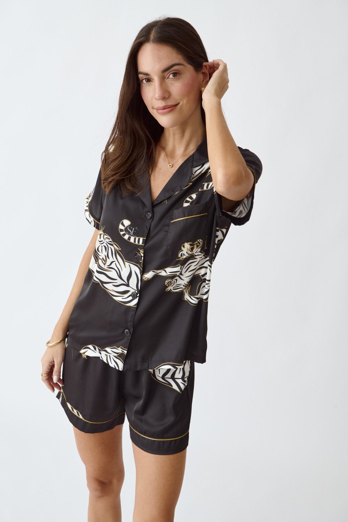 Washable Silk Pajama Set - Kenya Short - Che Cose Belle