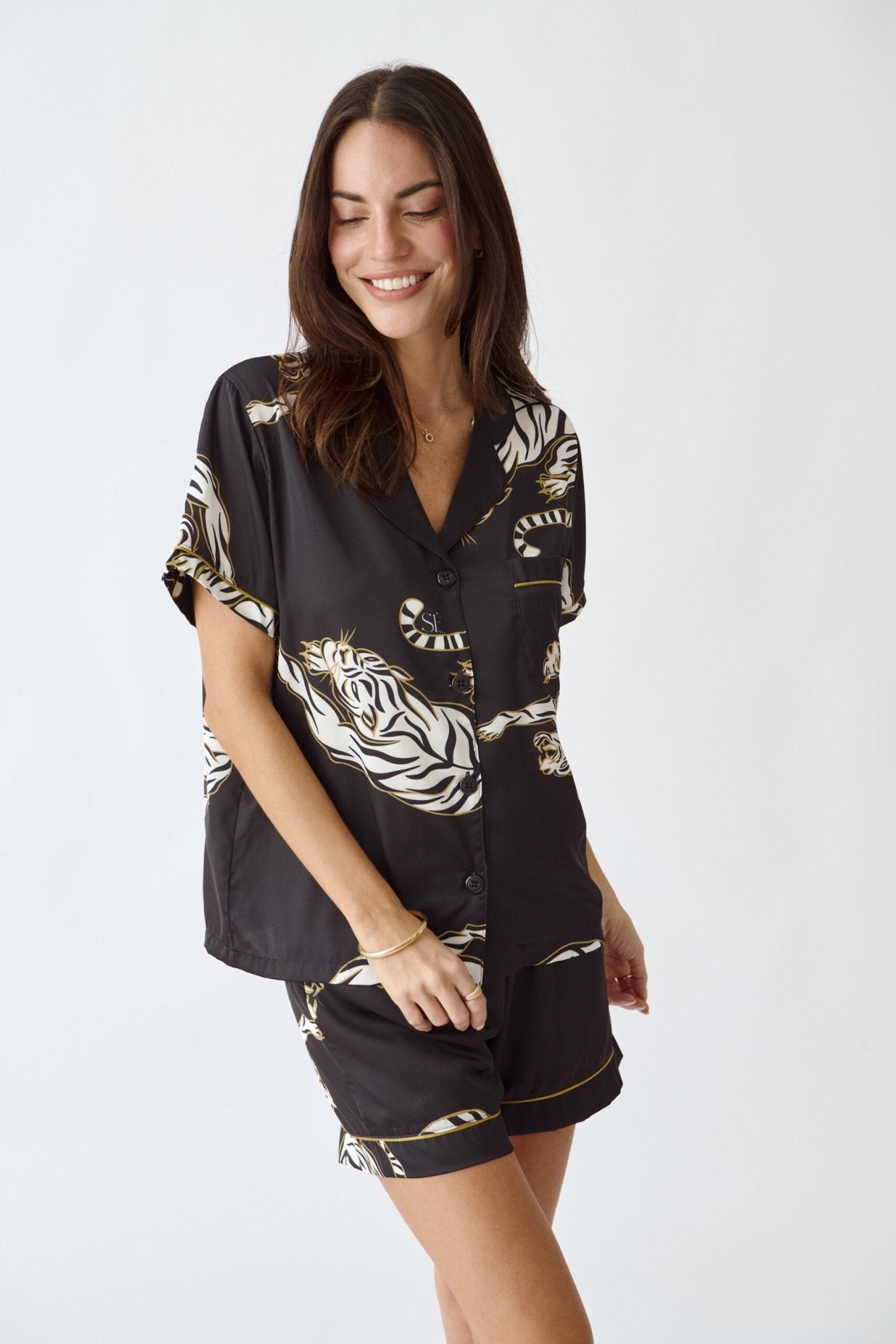 Washable Silk Pajama Set - Kenya Short - Che Cose Belle
