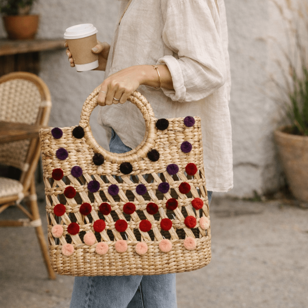 Water Hyacinth Boho Bag Collection (Medium) - Thailand - Che Cose Belle