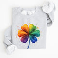 Watercolor Shamrock, St. Paddy's Day Clover, Lucky, Irish, Lucky Charm, St Patrick's Day Sweatshirt - Che Cose Belle