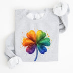 Watercolor Shamrock, St. Paddy's Day Clover, Lucky, Irish, Lucky Charm, St Patrick's Day Sweatshirt - Che Cose Belle