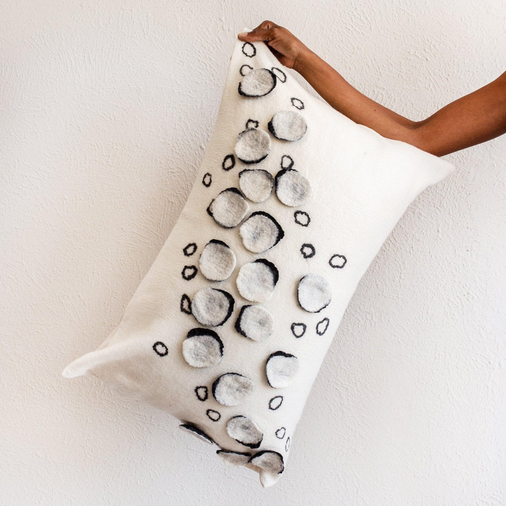 Waterlily Oversized Merino Wool Lumbar Throw Pillow - Che Cose Belle