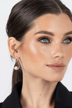 Waterproof Infinity Earrings with Pearl Hoop Earrings - Che Cose Belle