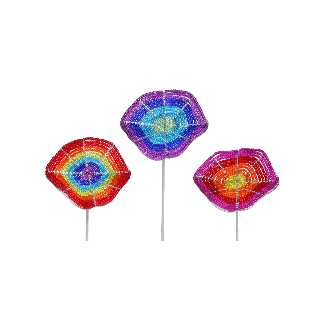 Wavy Flower Pot Stake, Asst (Set of 3) - Che Cose Belle