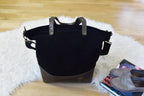 Waxed Canvas And Leather Boyfriend Tote Bag Large Everyday