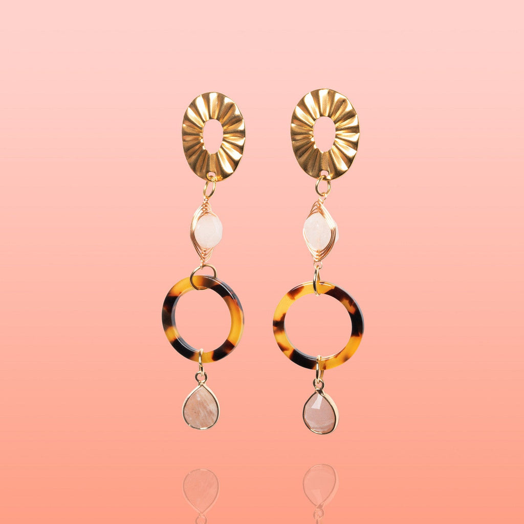Catalina Jade + Sunstone Dangles