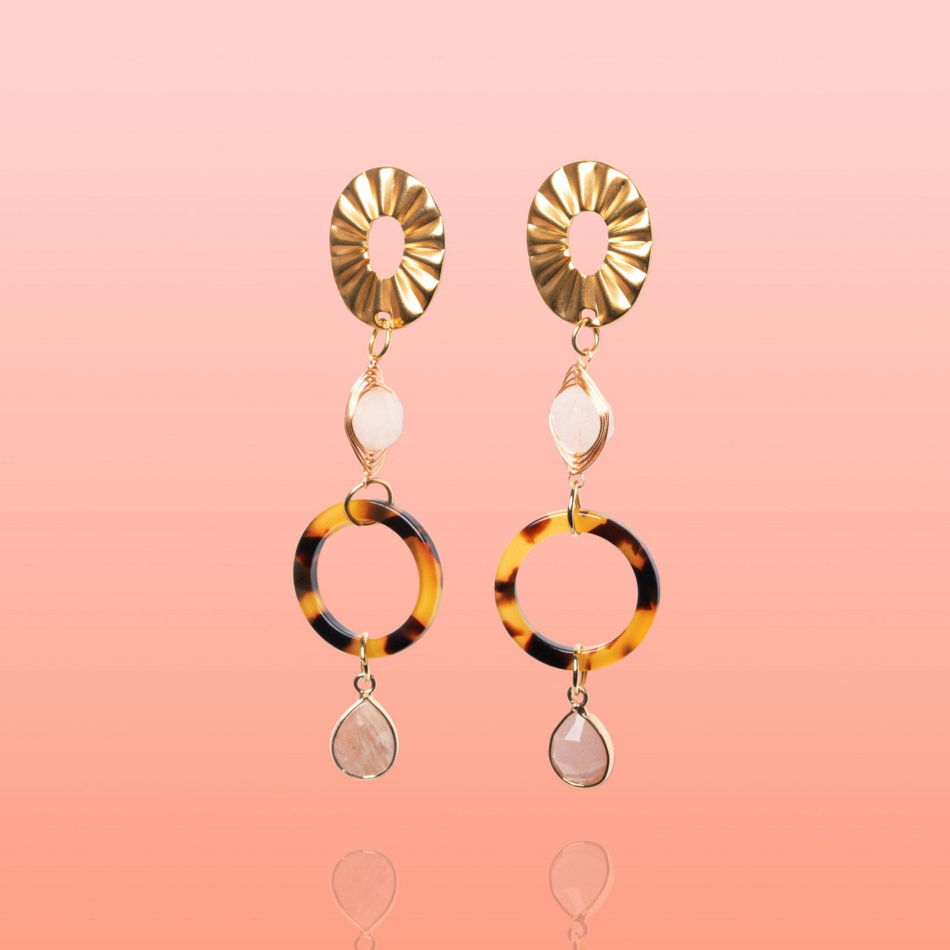 Catalina Jade + Sunstone Dangles