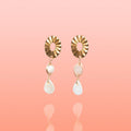 Paloma Shell + Jade Dangles