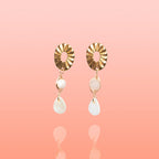 Paloma Shell + Jade Dangles
