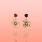 Solana Neutral Sunburst Earrings Water Resistant