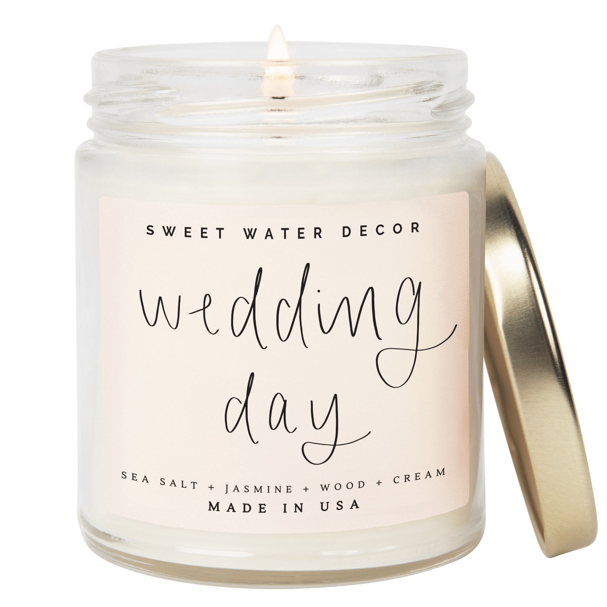 Wedding Day Soy Candle - Clear Jar - 9 oz (Spa Day) - Che Cose Belle