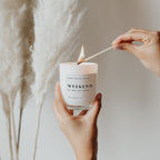 Weekend Soy Candle - White Jar - 11 oz - Che Cose Belle