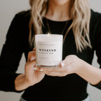 Weekend Soy Candle - White Jar - 11 oz - Che Cose Belle