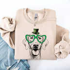 Weimaraner, Adorable Dog, St Patrick's Day, Lucky, Irish Sweatshirt - Che Cose Belle