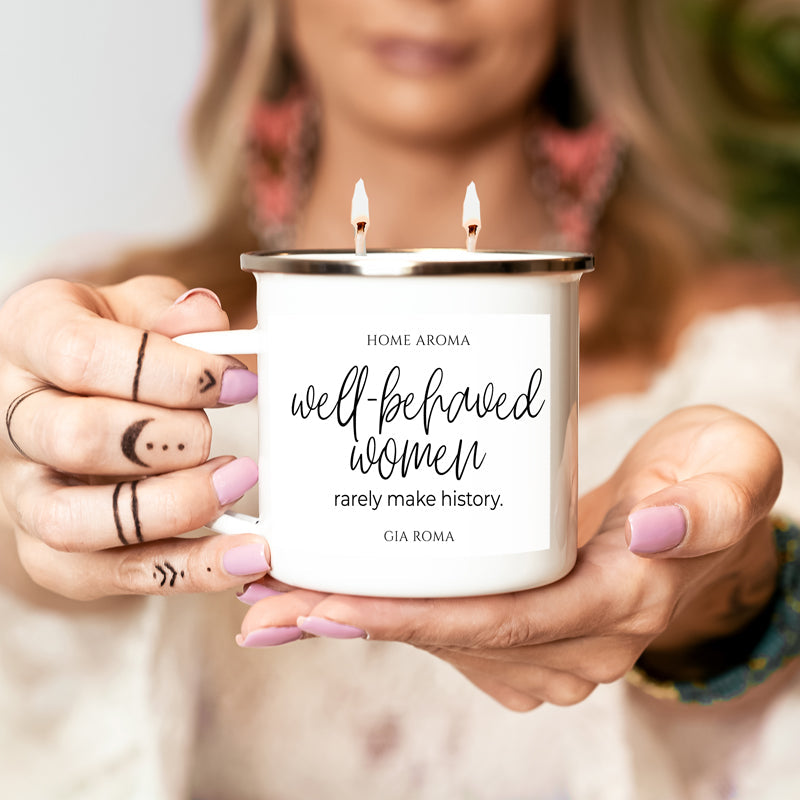 16oz Reusable Metal Candle Mug Scented Soy Candle Gift