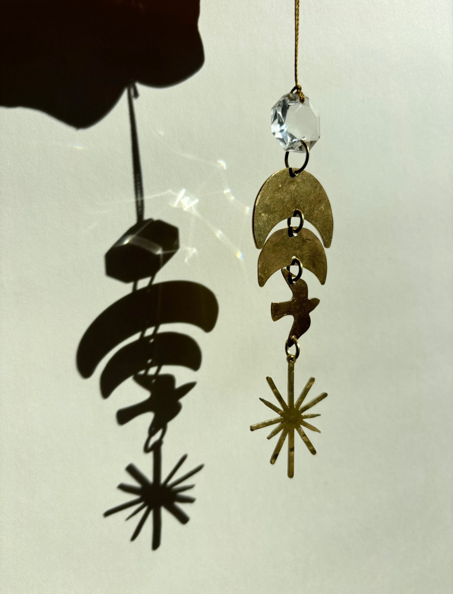 West of the Moon Ornament with Vintage Glass Crystal - Che Cose Belle