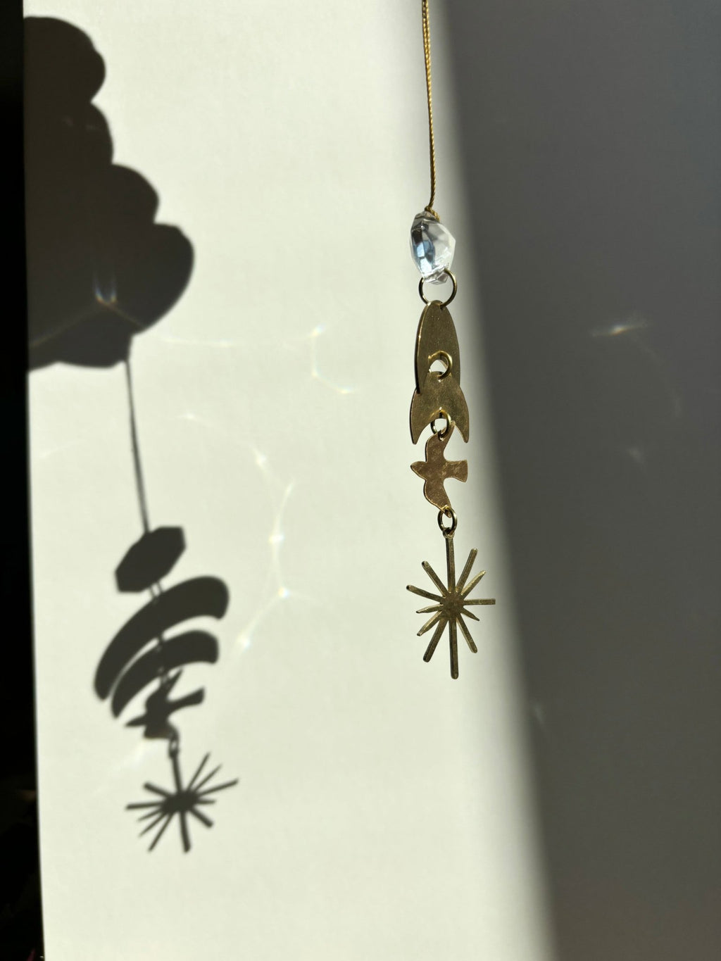 West of the Moon Ornament with Vintage Glass Crystal - Che Cose Belle