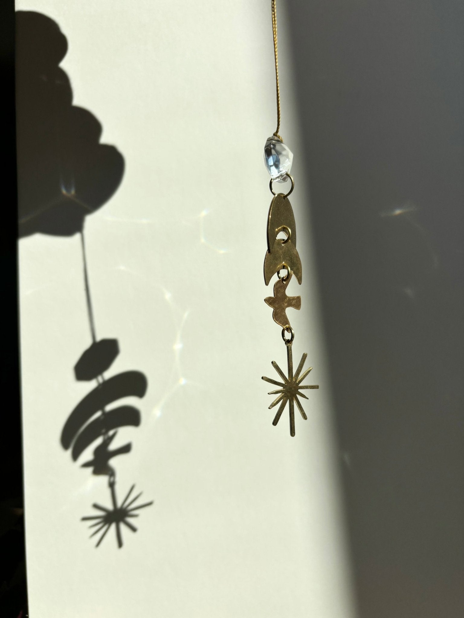 West of the Moon Ornament with Vintage Glass Crystal - Che Cose Belle