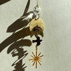 West of the Moon Ornament with Vintage Glass Crystal - Che Cose Belle