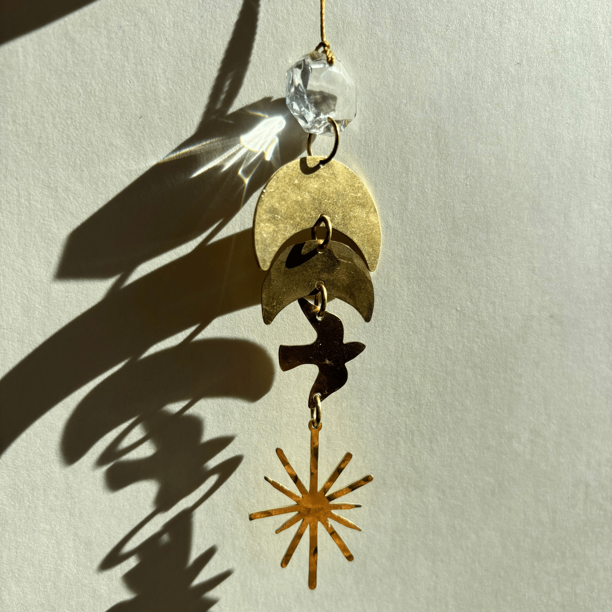 West of the Moon Ornament with Vintage Glass Crystal - Che Cose Belle