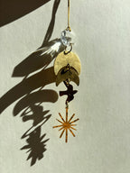 West of the Moon Ornament with Vintage Glass Crystal - Che Cose Belle