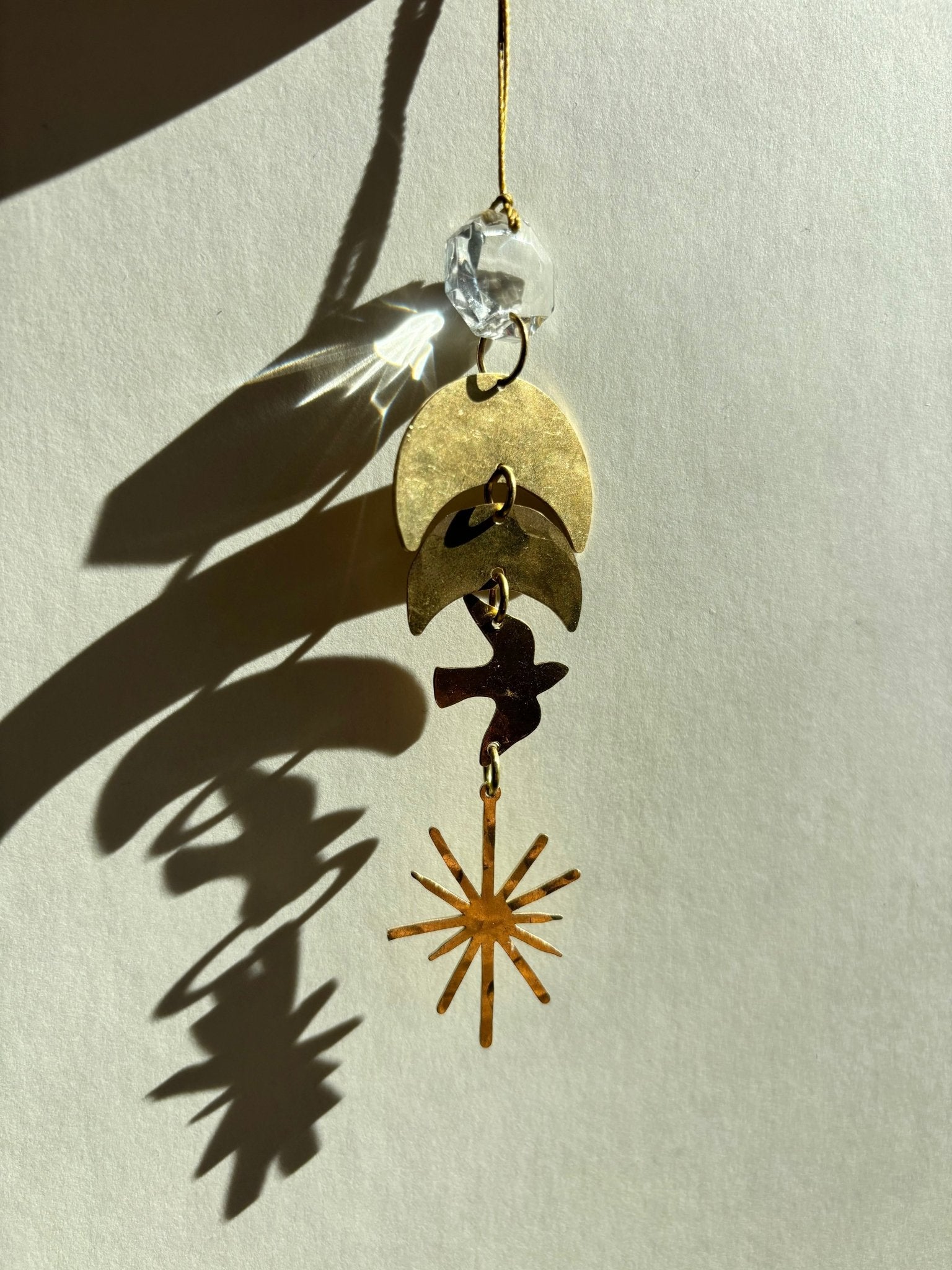 West of the Moon Ornament with Vintage Glass Crystal - Che Cose Belle