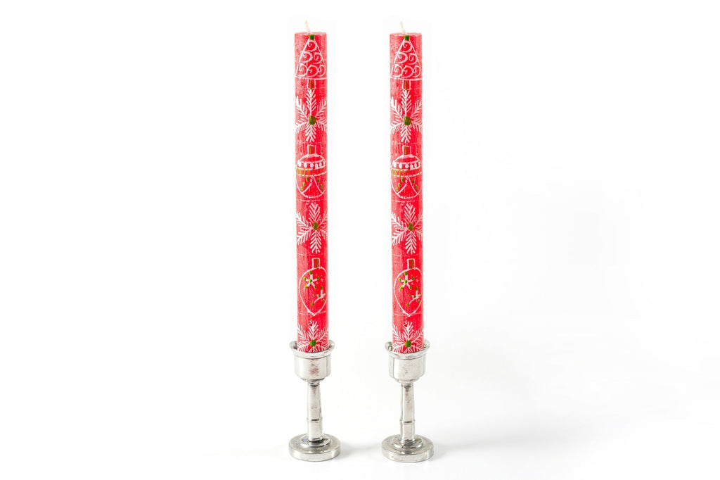 Whimsy Christmas Painted Candles - Che Cose Belle