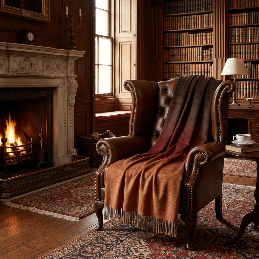 Whisper Ombre Merino Wool Throw – Ember | Prince of Scots - Che Cose Belle