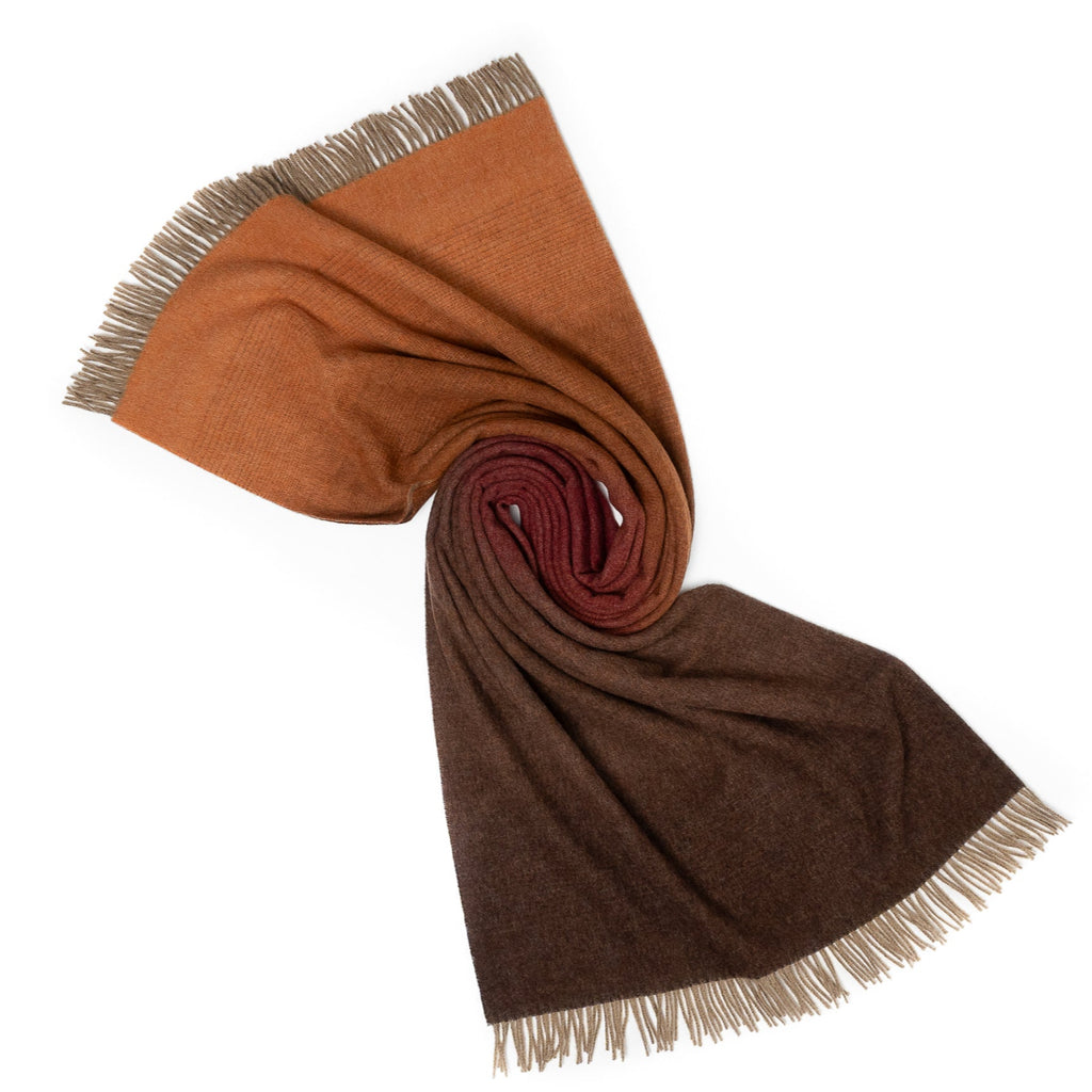 Whisper Ombre Merino Wool Throw – Ember | Prince of Scots - Che Cose Belle