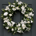 White and Green Dogwood Ranunculus Spring Wreath - Che Cose Belle