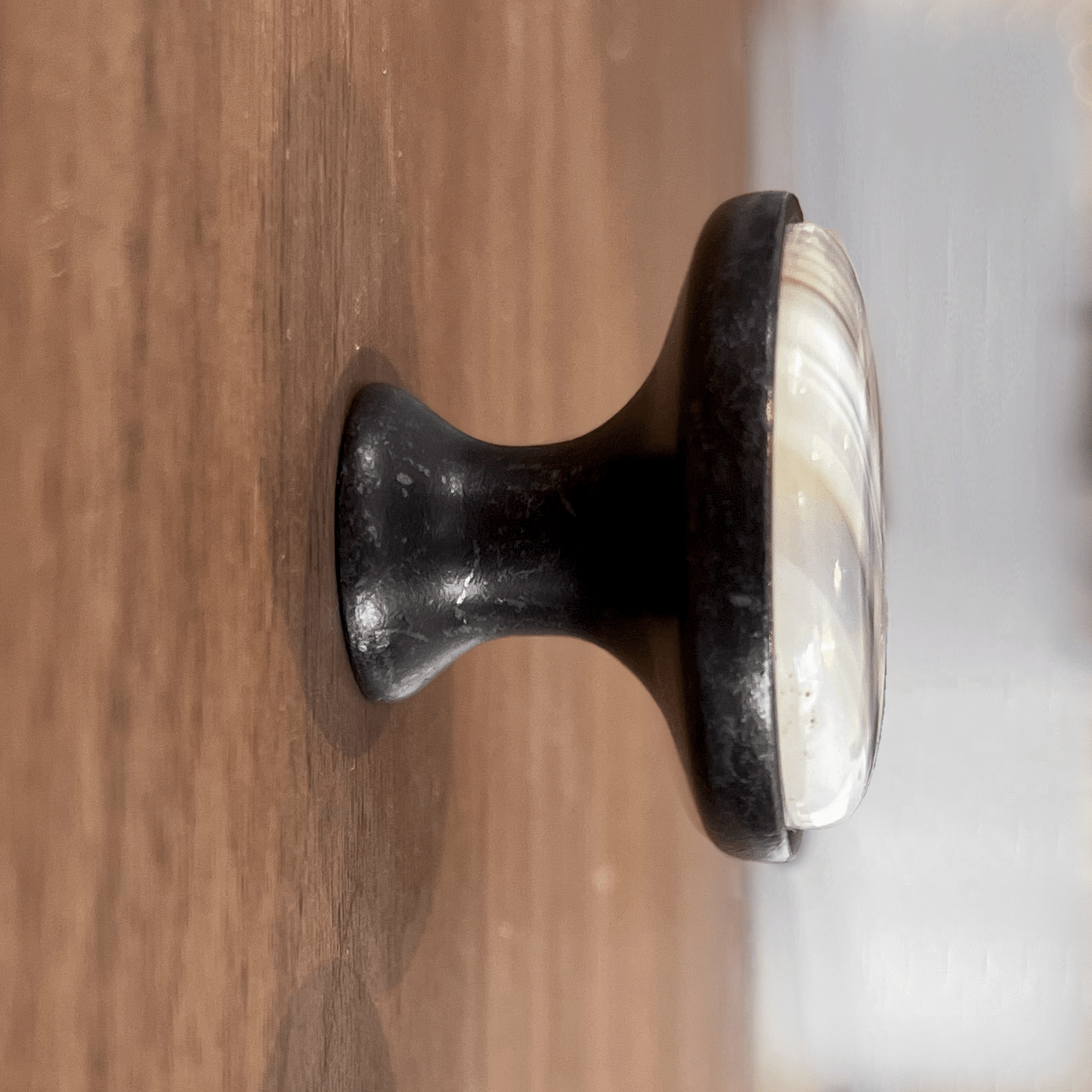 White & Grey Agate Cabinet Knob - Che Cose Belle