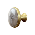 White & Grey Agate Cabinet Knob - Che Cose Belle