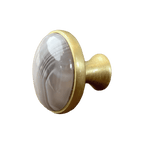 White & Grey Agate Cabinet Knob - Che Cose Belle