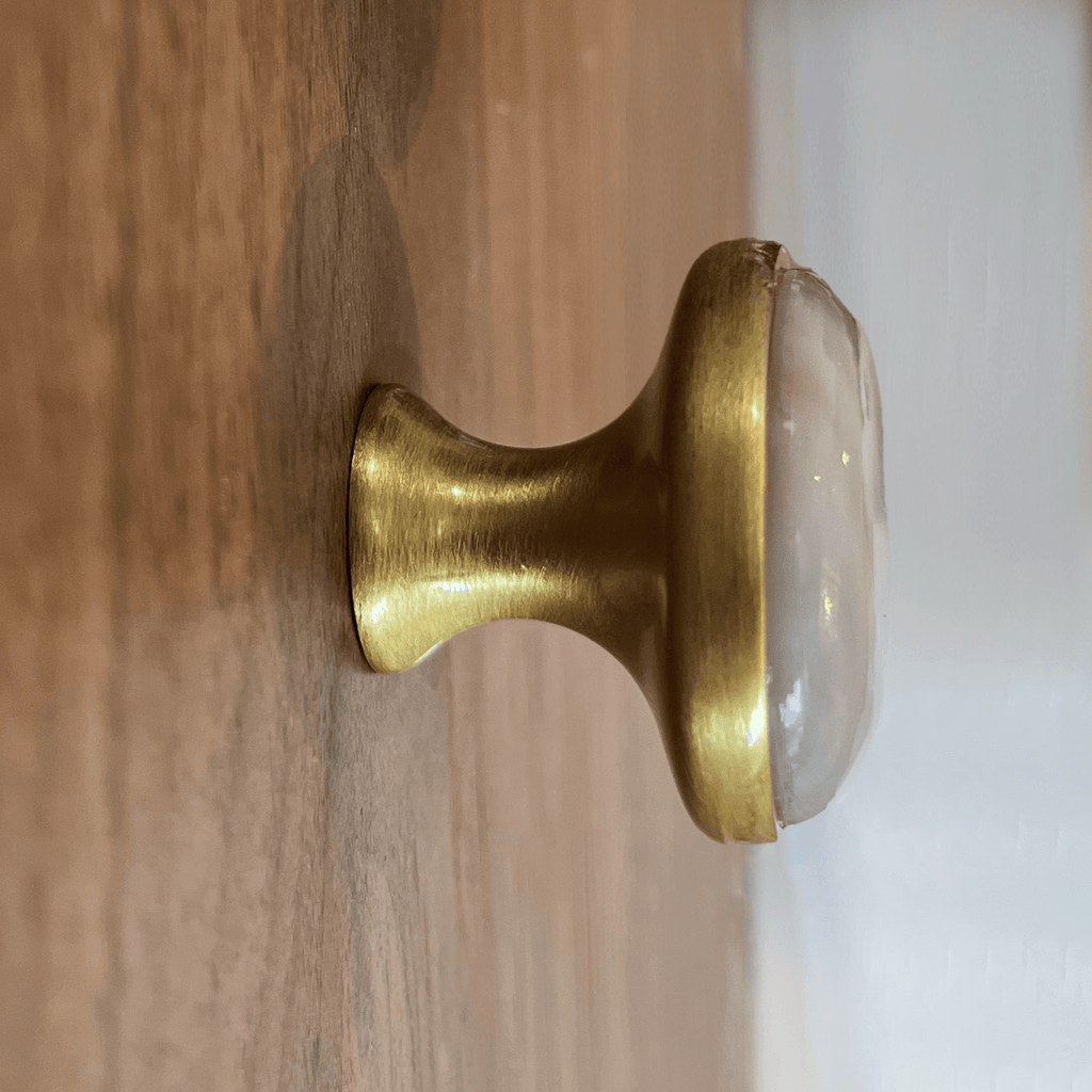 White & Grey Agate Cabinet Knob - Che Cose Belle