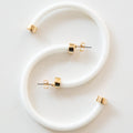 White Hoop Earrings - Che Cose Belle