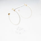White Hoop Earrings - Che Cose Belle