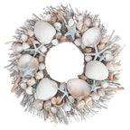 White & Light Blue Seashell Wreath - Che Cose Belle