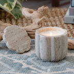White Musk & Bamboo Marble Candle - Che Cose Belle