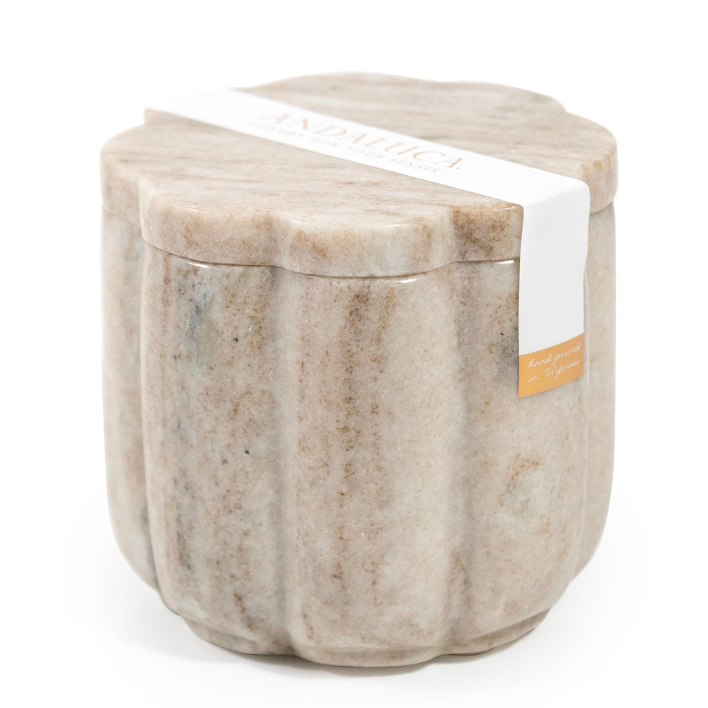 White Musk & Bamboo Marble Candle - Che Cose Belle