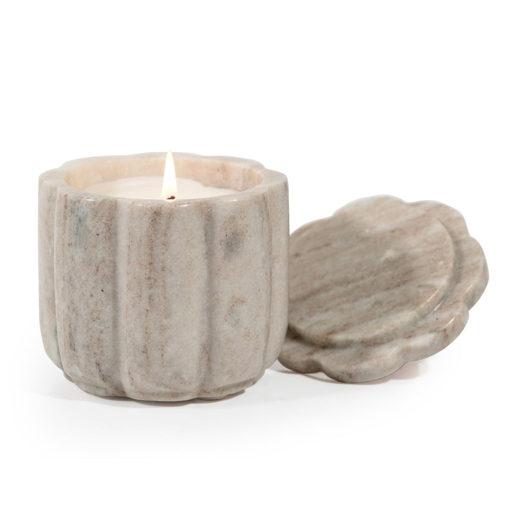 White Musk & Bamboo Marble Candle - Che Cose Belle