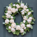 White Peony and Eucalyptus Spring Wreath - Che Cose Belle