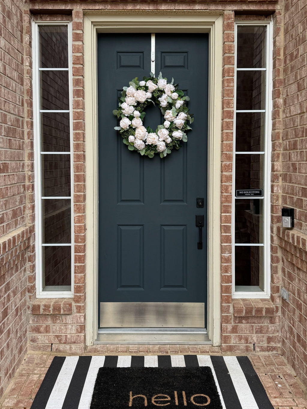 White Peony and Eucalyptus Spring Wreath - Che Cose Belle