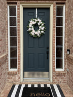 White Peony and Eucalyptus Spring Wreath - Che Cose Belle